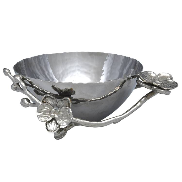 White Orchid (Nickelplate, Hollowware) Nut Serving Bowl