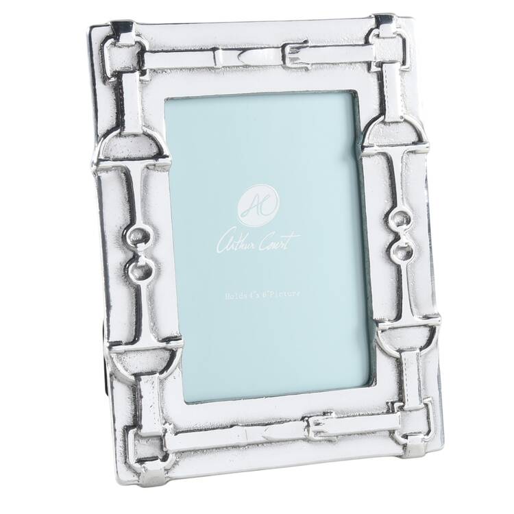 Equestrian (Aluminum, Hollowware) Picture Frame-Holds 4" X 6"