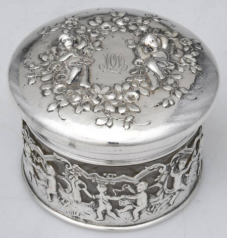 2SS1 (Sterling, Hollowware) Dresser Jar with Sterling Lid, Crystal Bowl & Sterling Base