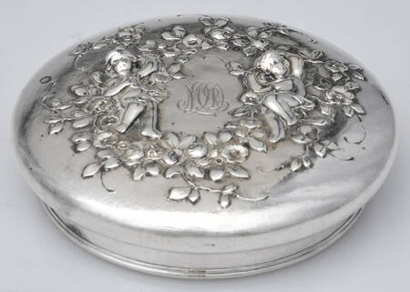 2SS1 (Sterling, Hollowware) Sterling Lid for Crystal Dresser Jar
