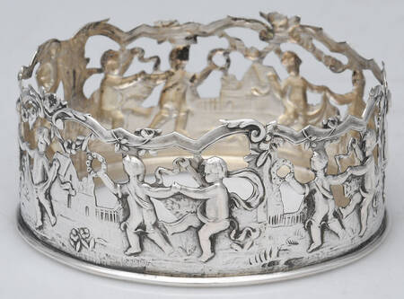 2SS1 (Sterling, Hollowware) Sterling Base for Crystal Dresser Jar & Sterling Lid