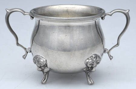 Colonial (Pewter, Hollowware) Sugar Bowl-Missing Lid