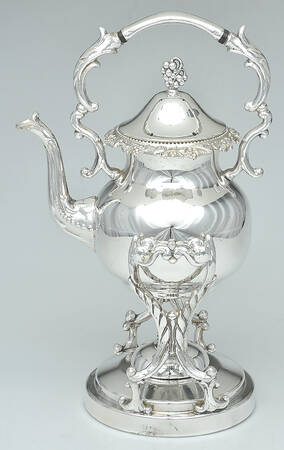 BIM8 (Silverplate, Hollwware) Kettle, Stand & Burner
