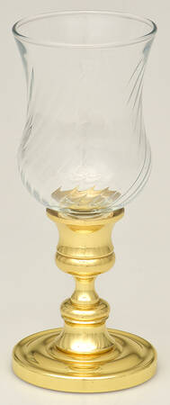 Brass Candlesticks Metal Votive with Glass Insert