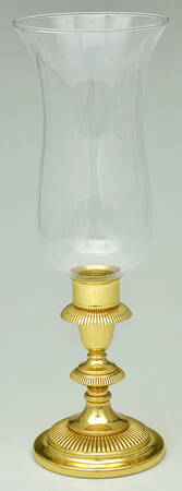 Brass Candlesticks Hurricane Lamp & Globe