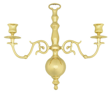 Brass Candlesticks Wall Sconce