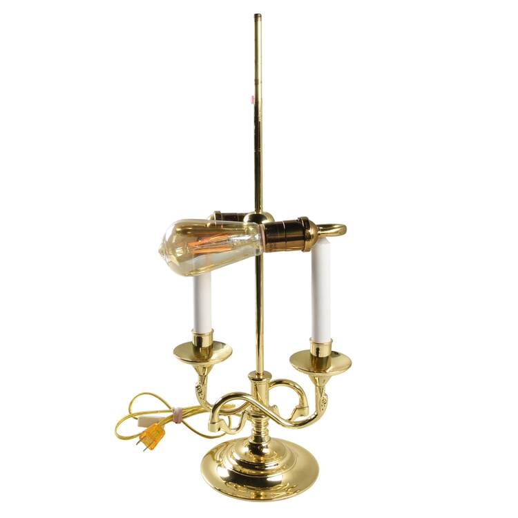 Brass Candlesticks 23" Electric Lamp Base