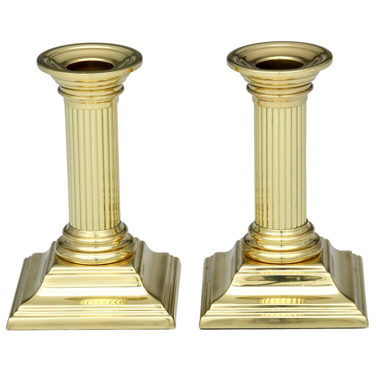 Brass Candlesticks Pair of 5" Smithsonian Candlesticks