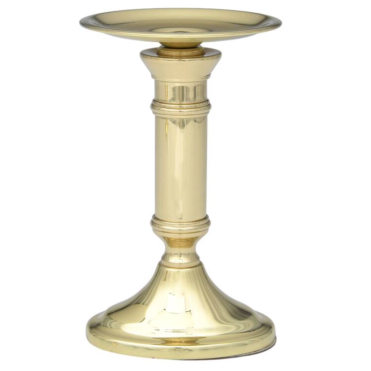 Brass Candlesticks Pillar Candlestick & Taper Combination