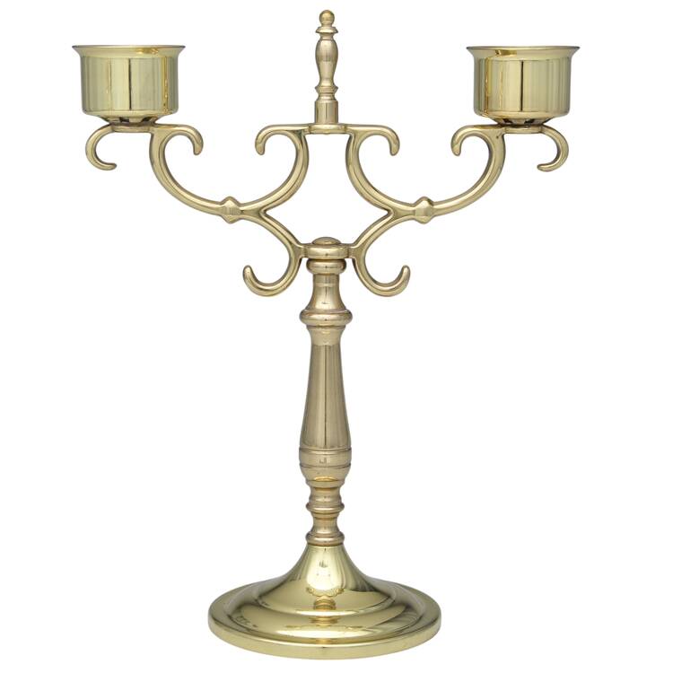 Brass Candlesticks 2 Light Candlestick