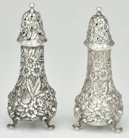 Repousse (Sterling, Hollowware) Salt and Pepper Set