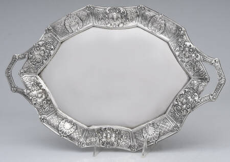 3153 (Silverplate, Hollowware) 14" Octagonal Tray
