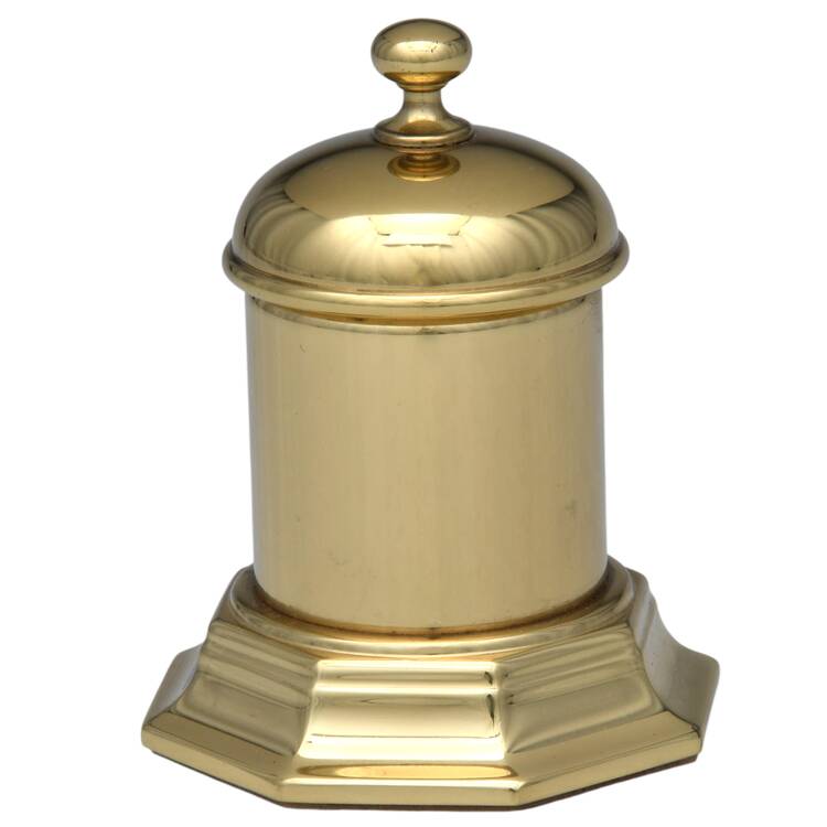 Estate Series (Brass, Hollowware) Paper Clip Holder & Lid