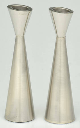 BDX1 (Pewter, Hollowware) Pair of 6" Candlesticks