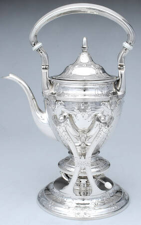 1700 (Sterling, Hollowware) Kettle, Stand & Burner