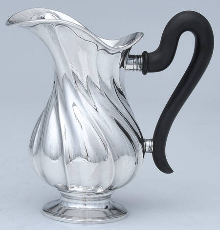 BCC9 (Sterling, Hollowware) Creamer with Wood Handle