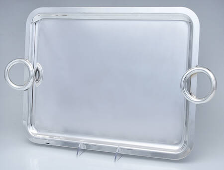 Vertigo (Silverplate, Hollowware) 16" Handled Rectangular Tray
