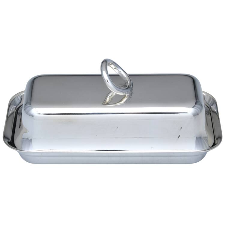 Vertigo (Silverplate, Hollowware) 1/4 Pound Covered Butter & Liner