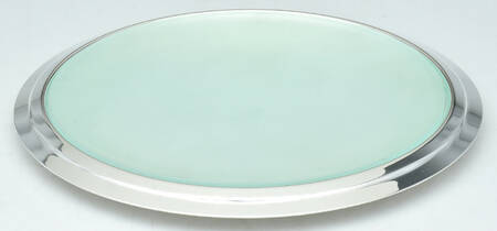 Folio (Silverplate, Hollowware) Cheese Plate with Glass Insert