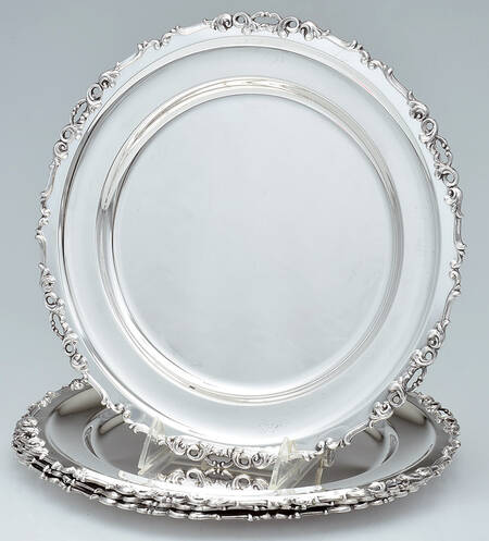 CXU10 (Sterling, Hollowware) Service Plate - Set of 4