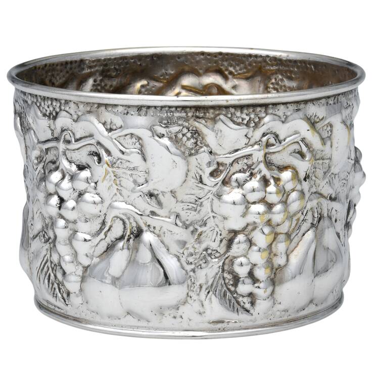 Silverplate Hollowware Wine Bottle Holder by De Uberti Silver