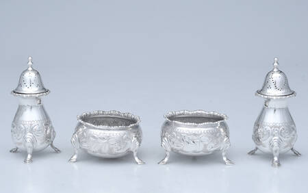 Silverplate Hollowware Pair of Master Open Salt and Pepper Shakers