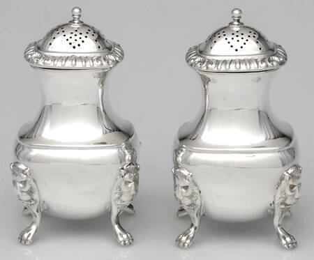 Silverplate Hollowware Salt and Pepper Set