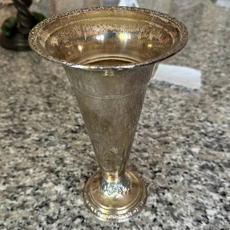 Talisman Rose (Sterling, 1948, Plain, Hollowwaree) 8" Weighted Vase