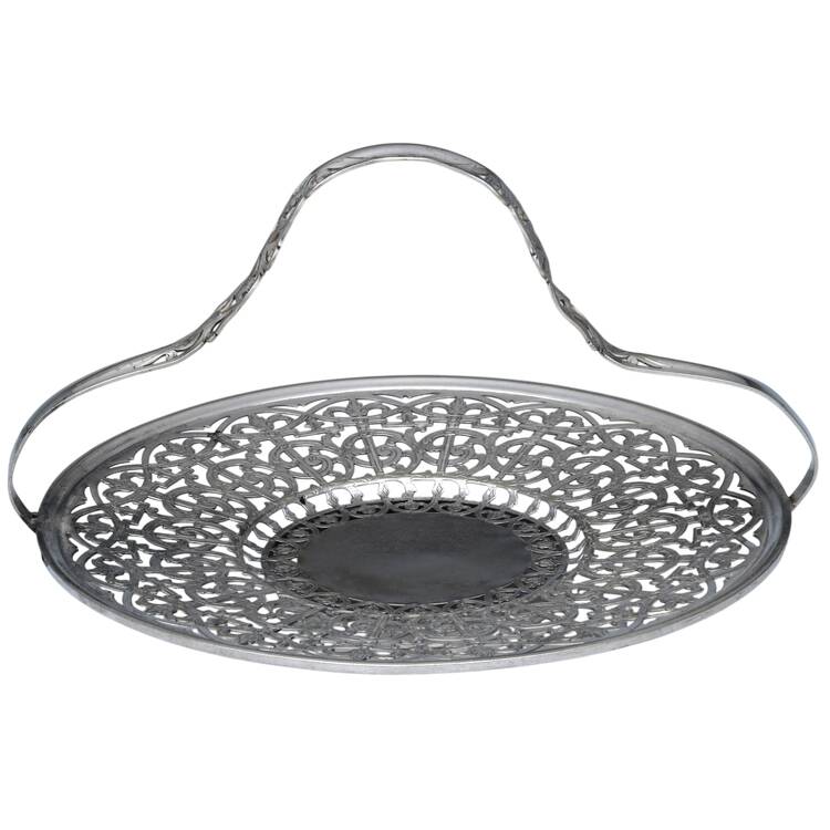 Silverplate Hollowware Footed Handled Cake Basket