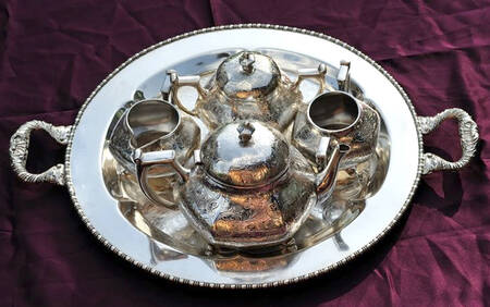 235 (Silverplate, Hollowware) (4 Piece) Silverplate Tea Set
