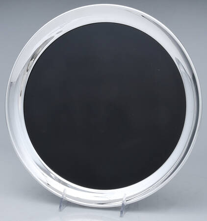 Modern (Silverplate, Hollowware) Round Tray with Lucite Center