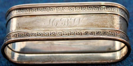 Etruscan (Sterling, Hollowware) Oblong Napkin Ring