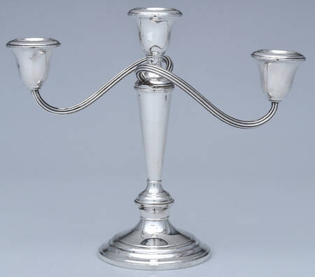 Puritan (Sterling, Hollowware) Weighted 3 Light Candelabra