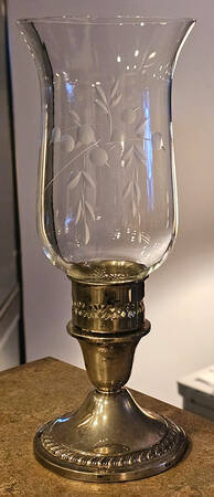 Cambridge (Sterling, Hollowware) Weighted Hurricane Lamp & Globe