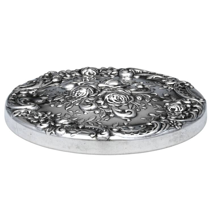 Victorian-Chased (Sterling, Hollowware) Purse Mirror