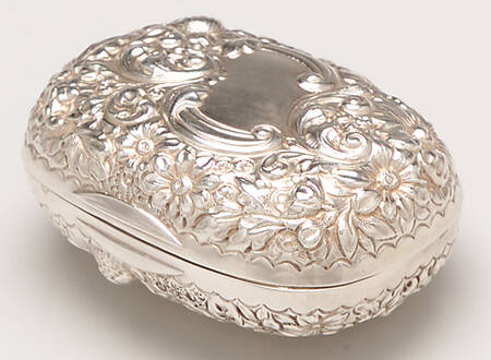 27 (Sterling, Hollowware) Soap Box with Hinged Lid