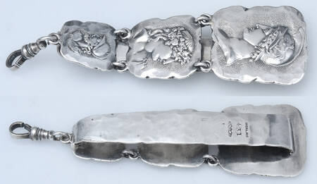 Medallion-Etruscan (Sterling, Hollowware) Sterling Watch Clip