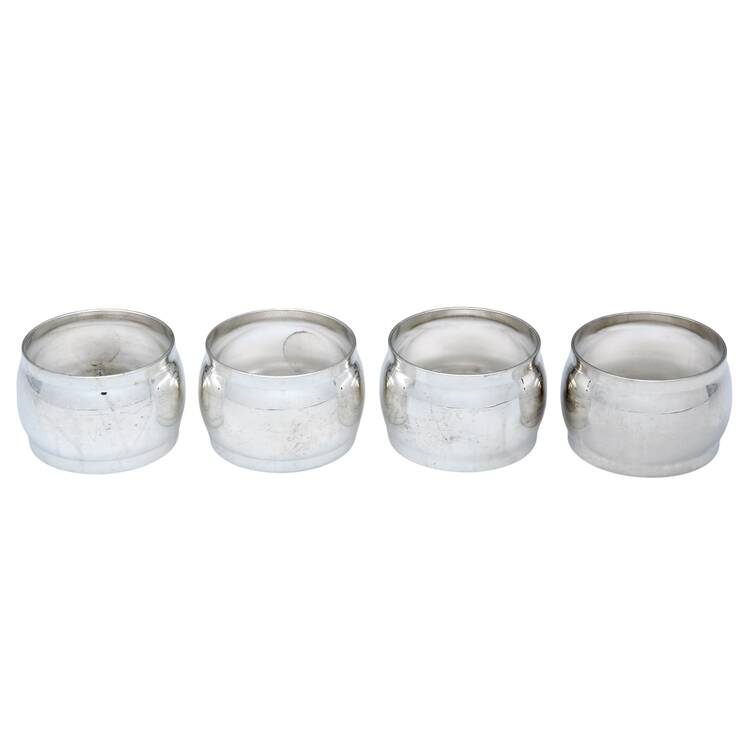 Silverplate Hollowware Napkin Ring - Set of 4