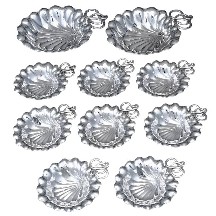 5B (Sterling, Hollowware) 10 Piece Nut Set (2 Master, 8 Individual)