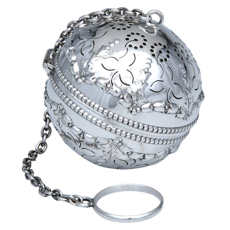 Tea Balls (Sterling, Hollowware) Tea Ball with Chain