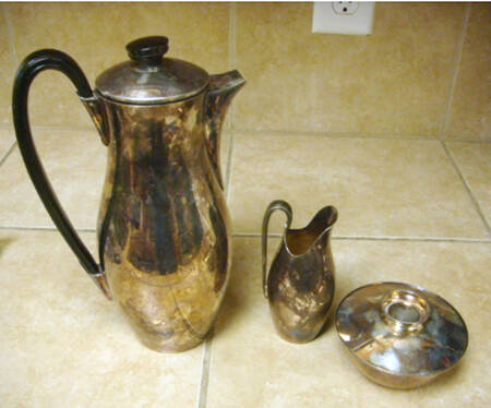 YC888 (Silverplate, Hollowware) 3 Pc Mini Coffee Set (SCPMBH, SCRM, SUM)