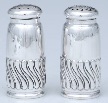 Colonial (Sterling, 1885, Hollowware) Salt and Pepper Set