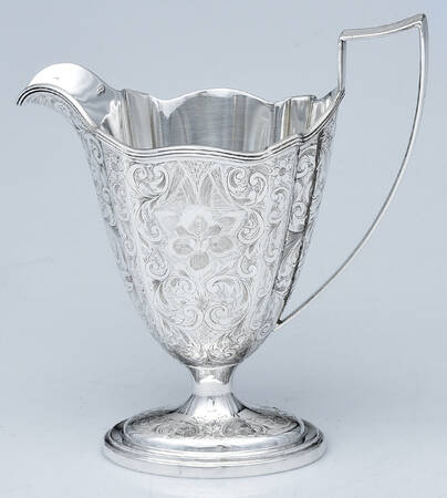 Plymouth-Engraved (Sterling, Hollowware) Creamer