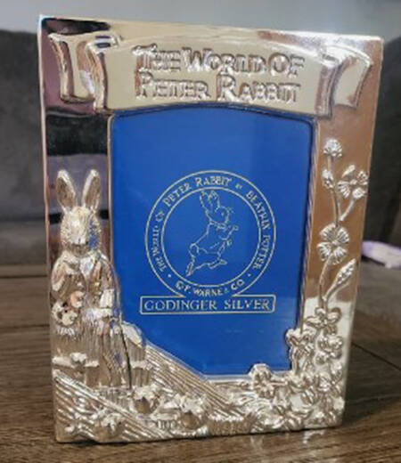 Peter Rabbit (Silverplate, Holloware) Photo Album/Frame (Holds 4" X 6")