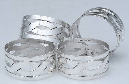 Sterling Hollowware Napkin Ring - Set of 4