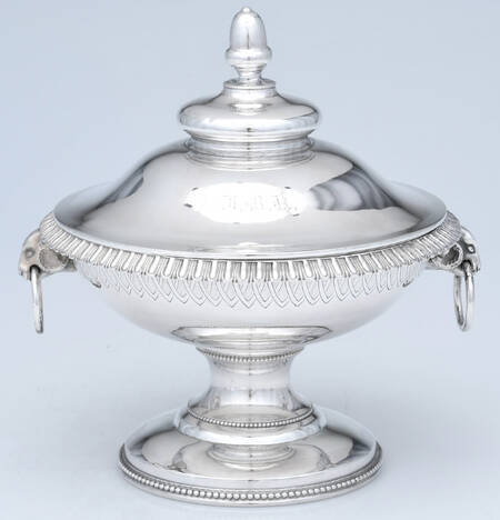 G4W4 (Sterling, Hollowware) Round Covered Butter Dish Missing Strainer