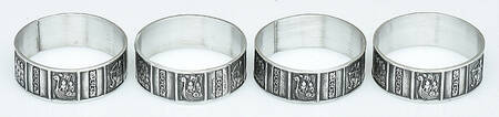 Kongetinn (Pewter, Hollowware) Napkin Ring - Set of 4