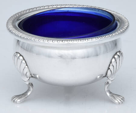 426-427 (Sterling, Hollowware) Open Salt Master-W/Cobalt Liner