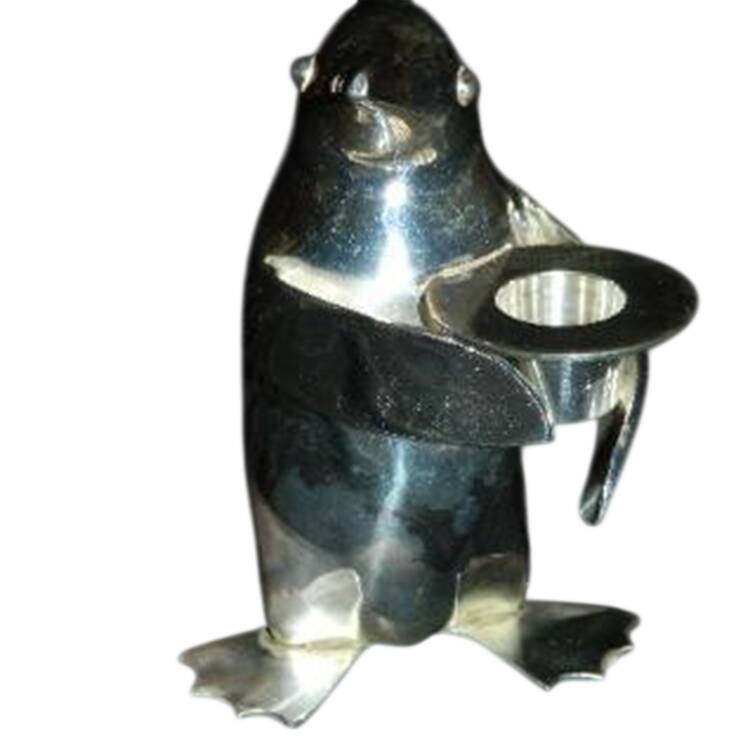 1936 Penquin Shaker (Stainless, Hollowware) Taper Candleholder