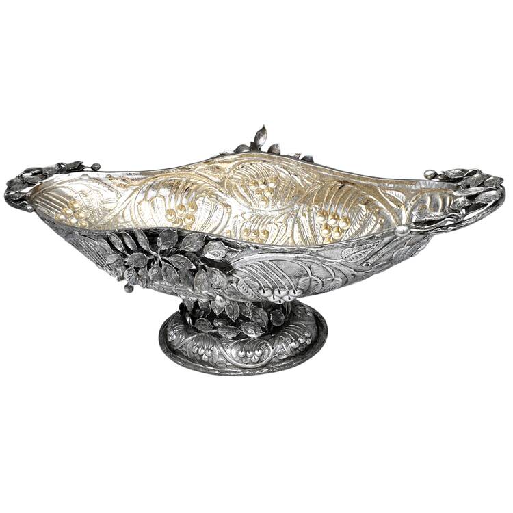 HZO1 (Sterling, Hollowware) Oval Pedestal Centerpiece